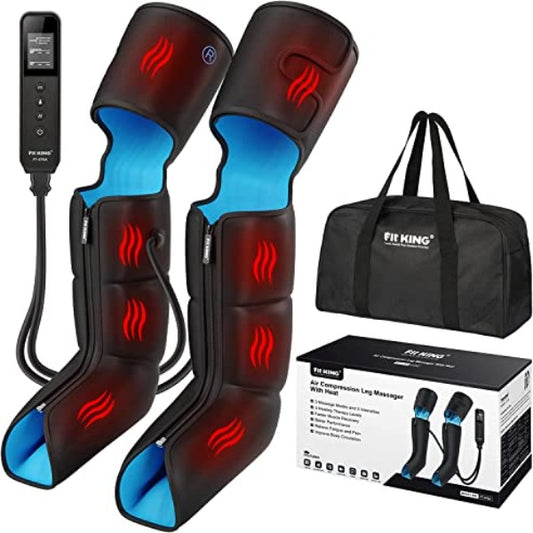 FIT KING Leg and Foot Massager with Heat Leg Compression Machine